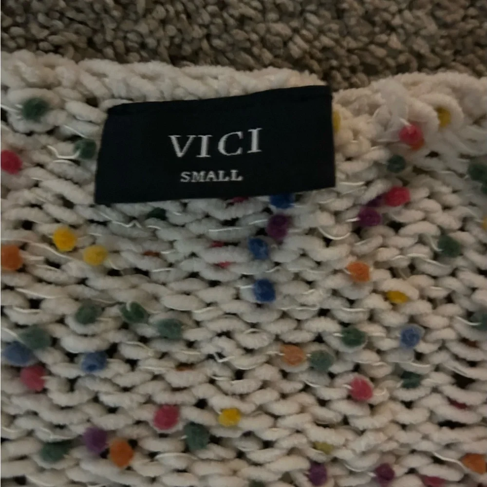 Vici Multicolor Knit Distressed Sweater 175